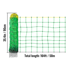 VEVOR Electric Netting Fence Kit Sheep Fencing 35.4"H/49.6"H/42.5"H x 164'L w/ Posts Spikes Livestock Supply Agriculture & Fores