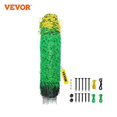 VEVOR Electric Netting Fence Kit Sheep Fencing 35.4"H/49.6"H/42.5"H x 164'L w/ Posts Spikes Livestock Supply Agriculture & Fores