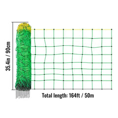 VEVOR Electric Netting Fence Kit Sheep Fencing 35.4"H/49.6"H/42.5"H x 164'L w/ Posts Spikes Livestock Supply Agriculture & Fores