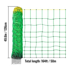 VEVOR Electric Netting Fence Kit Sheep Fencing 35.4"H/49.6"H/42.5"H x 164'L w/ Posts Spikes Livestock Supply Agriculture & Fores