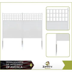 Garden Fence Outdoor Products 2-Pack Privacy Screen and Fence White Free Shipping Buildings Supplies Home (44" H x 42" W)