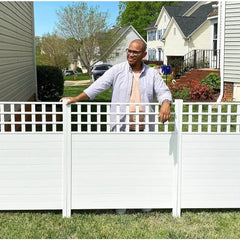 Garden Fence Outdoor Products 2-Pack Privacy Screen and Fence White Free Shipping Buildings Supplies Home (44" H x 42" W)